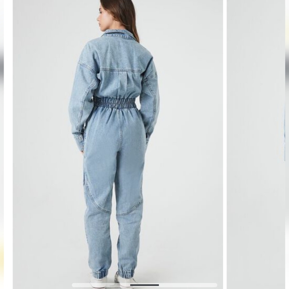 Forever 21 denim jumpsuit 0X washed but never worn - Picture 2 of 8